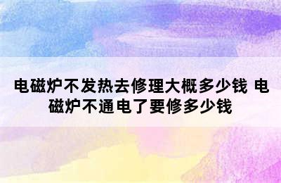 电磁炉不发热去修理大概多少钱 电磁炉不通电了要修多少钱